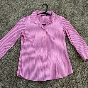 Pink stripped button up